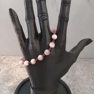 Elegant Pink Beaded Bracelet